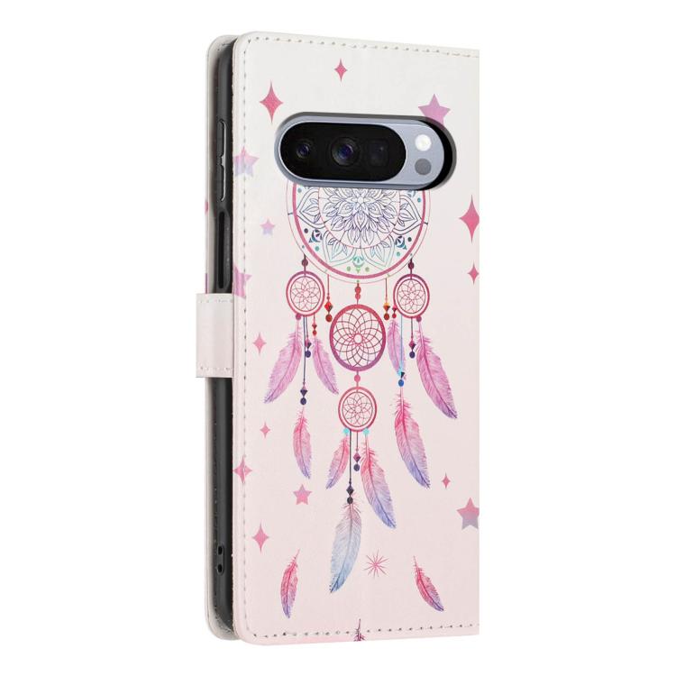 For Google Pixel 10 / Pixel 10 Pro Colorful Painting Vegan Leather Phone Case with Lanyard