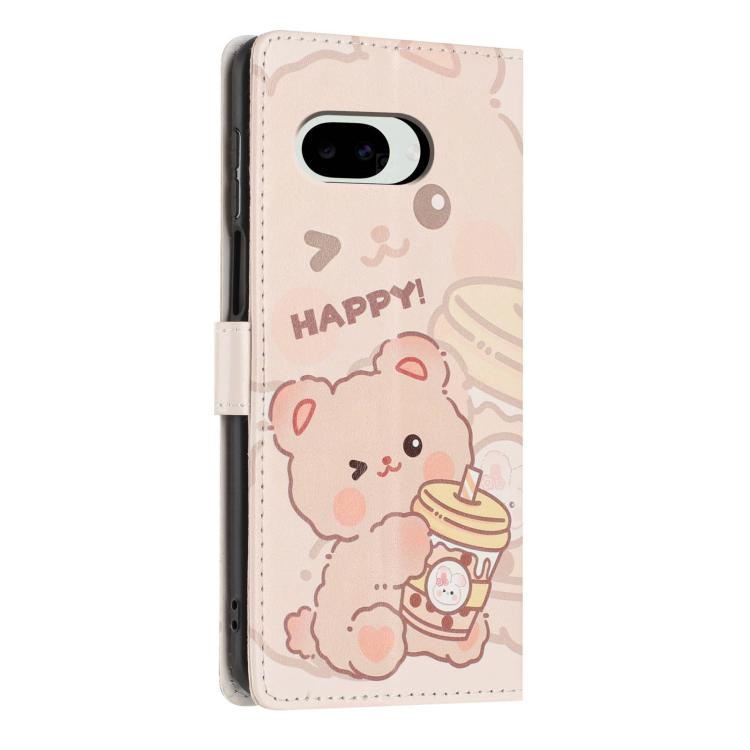 For Google Pixel 10a Colorful Painting Vegan Leather Phone Case with Lanyard