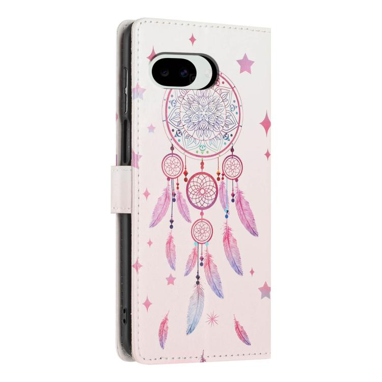 For Google Pixel 10a Colorful Painting Vegan Leather Phone Case with Lanyard