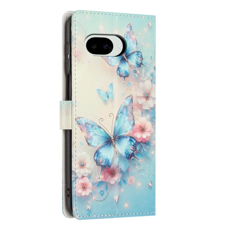 For Google Pixel 10a Colorful Painting Vegan Leather Phone Case with Lanyard