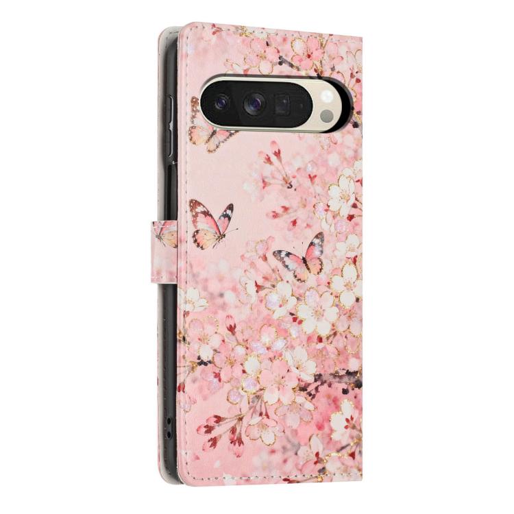 For Google Pixel 10 Pro XL Colorful Painting Vegan Leather Phone Case with Lanyard
