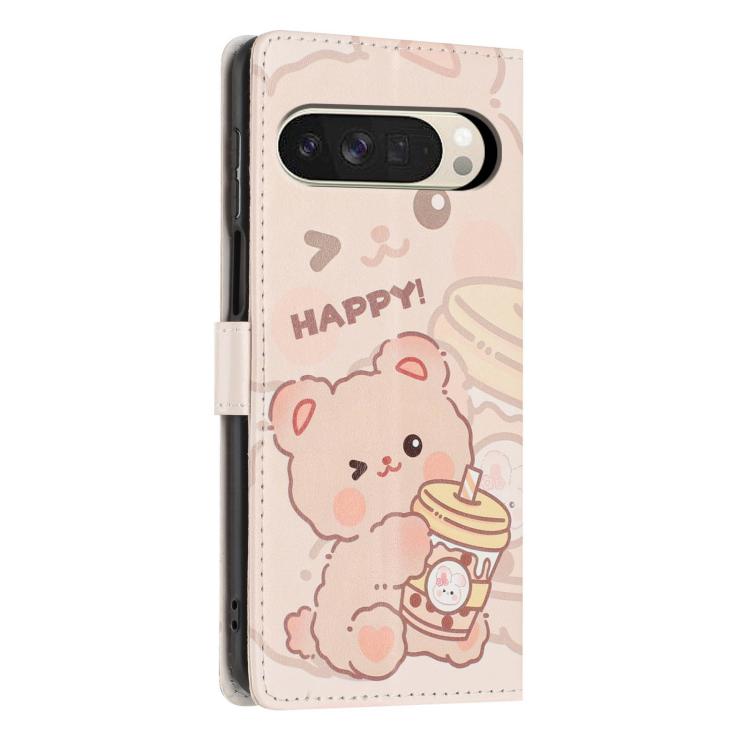 For Google Pixel 10 Pro XL Colorful Painting Vegan Leather Phone Case with Lanyard