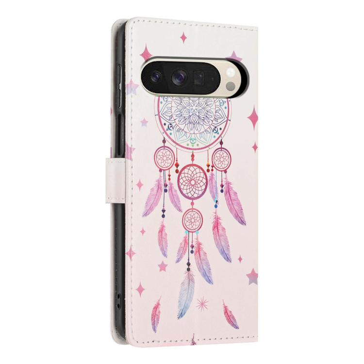 For Google Pixel 10 Pro XL Colorful Painting Vegan Leather Phone Case with Lanyard