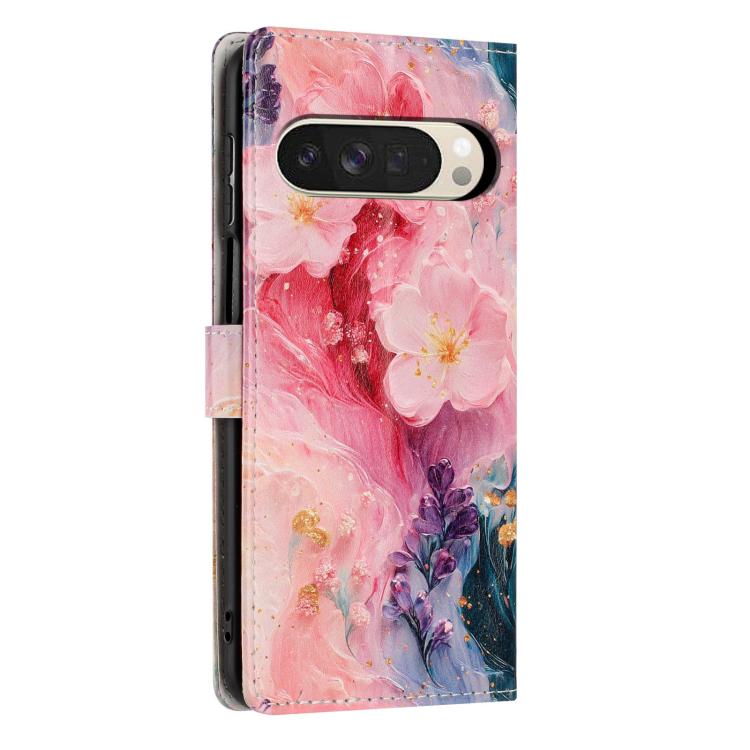 For Google Pixel 10 Pro XL Colorful Painting Vegan Leather Phone Case with Lanyard