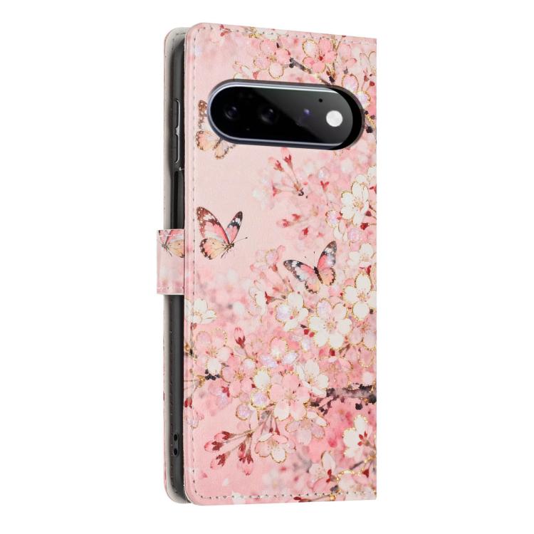 For Google Pixel 11 Pro Colorful Painting Vegan Leather Phone Case with Lanyard