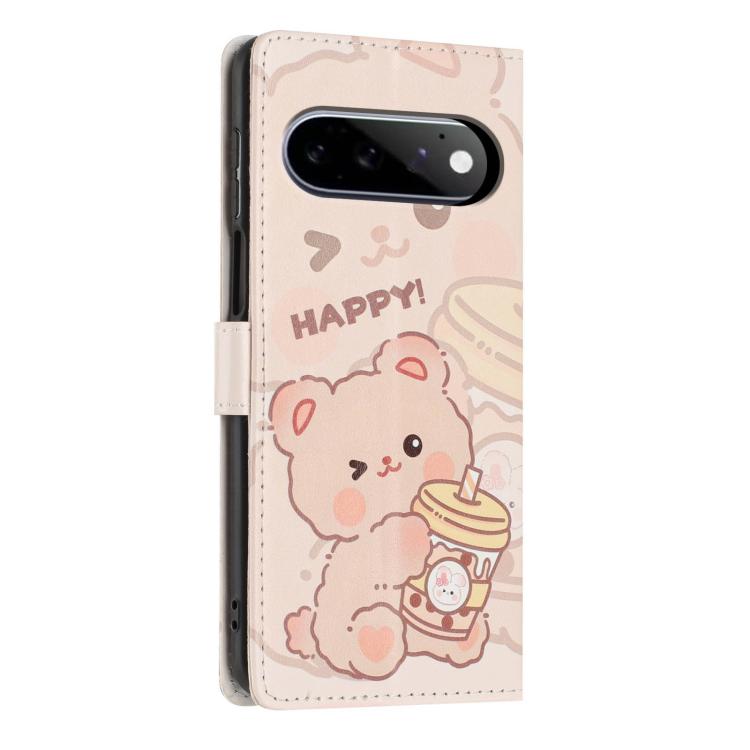 For Google Pixel 11 Pro Colorful Painting Vegan Leather Phone Case with Lanyard