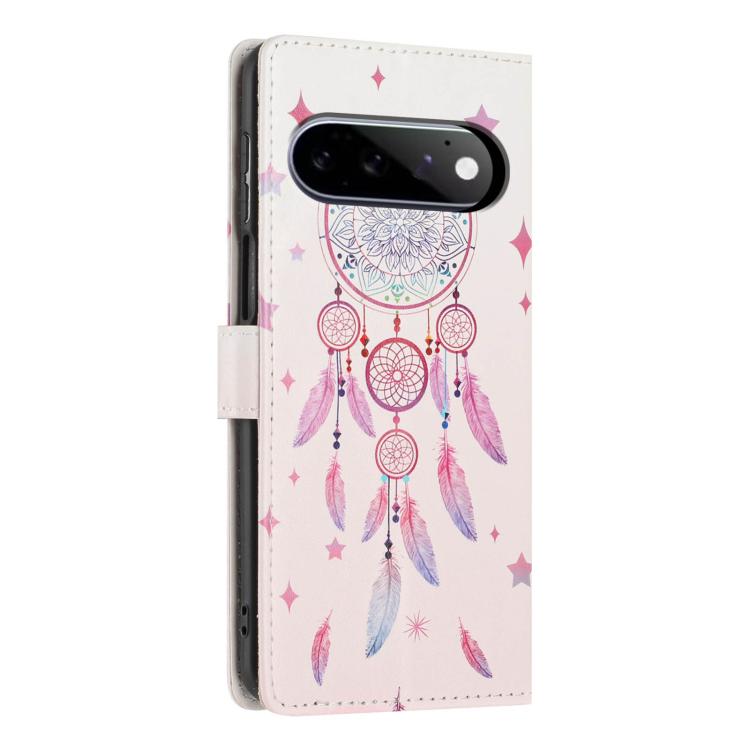 For Google Pixel 11 Pro Colorful Painting Vegan Leather Phone Case with Lanyard