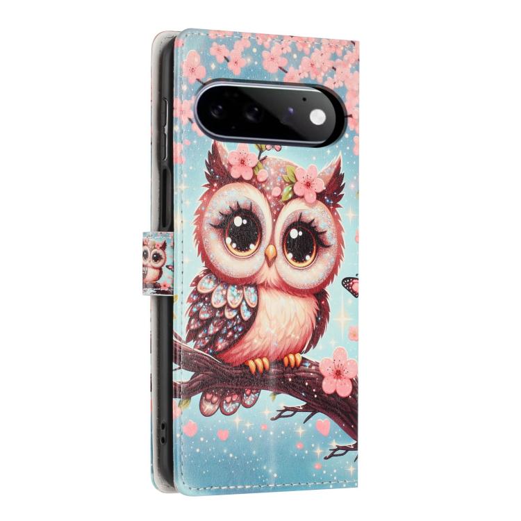 For Google Pixel 11 Pro Colorful Painting Vegan Leather Phone Case with Lanyard