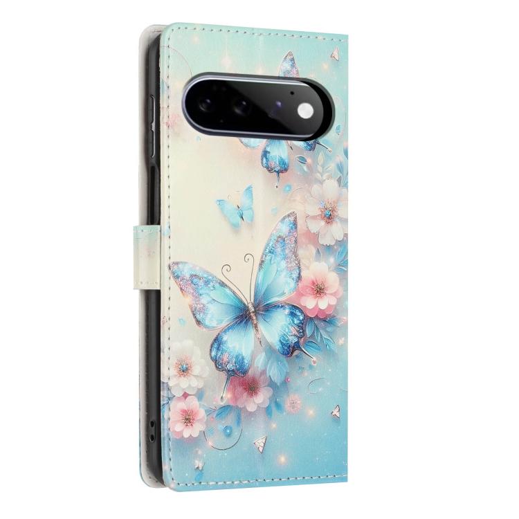 For Google Pixel 11 Pro Colorful Painting Vegan Leather Phone Case with Lanyard