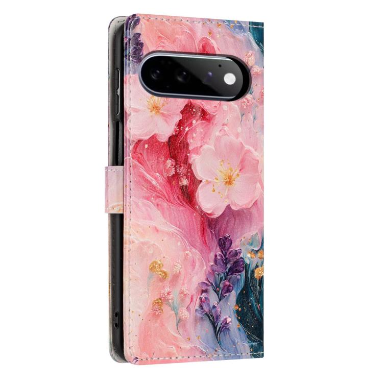 For Google Pixel 11 Pro Colorful Painting Vegan Leather Phone Case with Lanyard