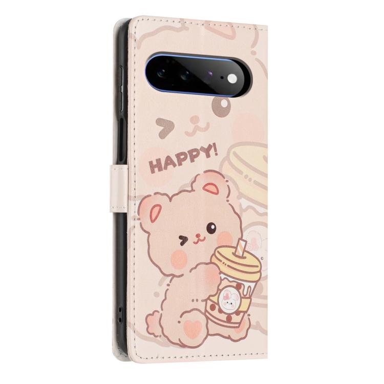 For Google Pixel 11 Pro XL Colorful Painting Vegan Leather Phone Case with Lanyard