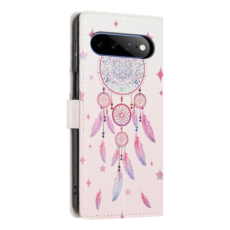 For Google Pixel 11 Pro XL Colorful Painting Vegan Leather Phone Case with Lanyard