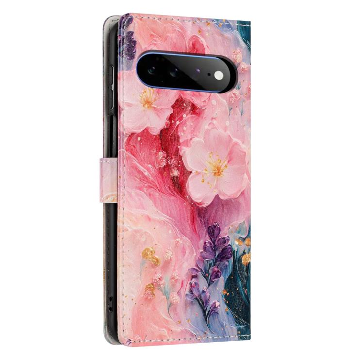 For Google Pixel 11 Pro XL Colorful Painting Vegan Leather Phone Case with Lanyard