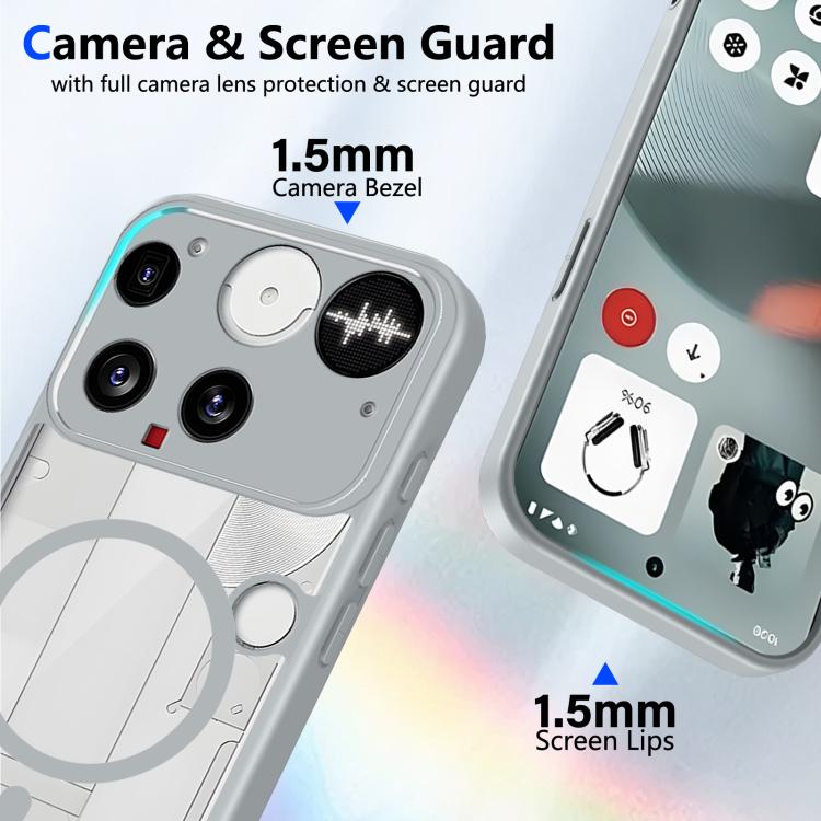 For Nothing Phone 3 Matte PC Skin-feel Magnetic Shockproof Phone Case