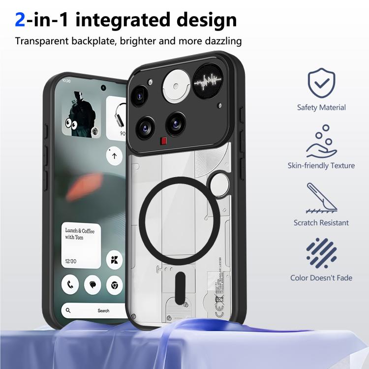 For Nothing Phone 3 Matte PC Skin-feel Magnetic Shockproof Phone Case