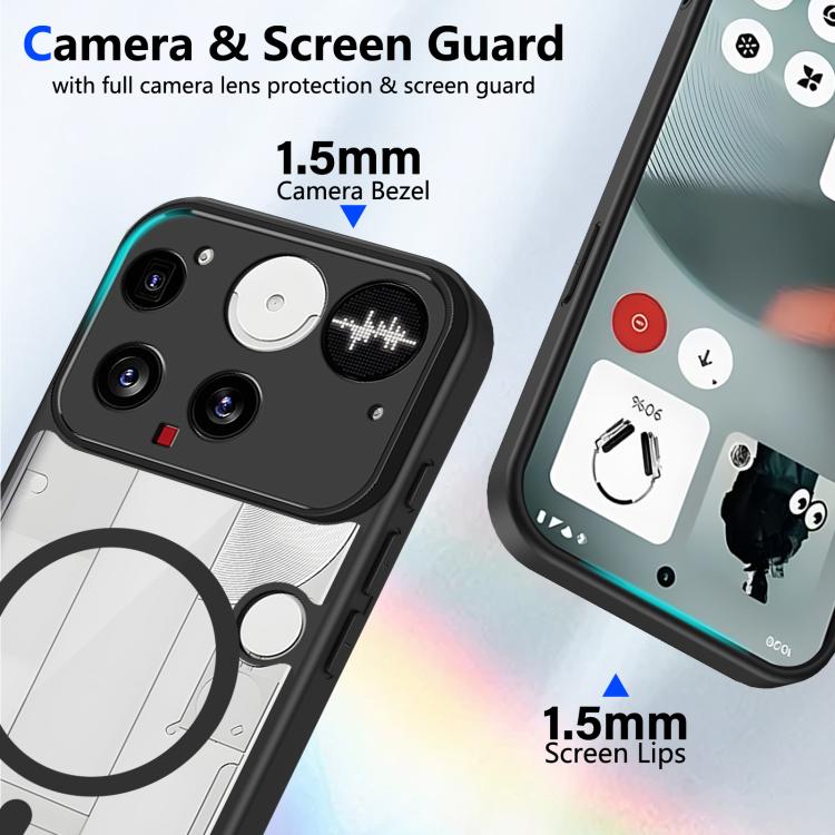 For Nothing Phone 3 Matte PC Skin-feel Magnetic Shockproof Phone Case