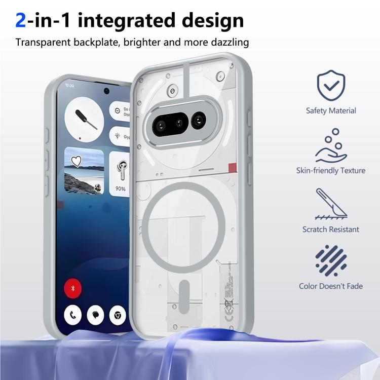 For Nothing Phone 3a Matte PC Skin-feel Magnetic Shockproof Phone Case