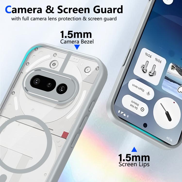 For Nothing Phone 3a Matte PC Skin-feel Magnetic Shockproof Phone Case