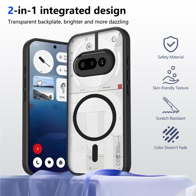 For Nothing Phone 3a Matte PC Skin-feel Magnetic Shockproof Phone Case