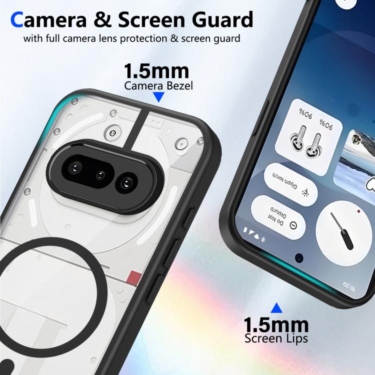 For Nothing Phone 3a Matte PC Skin-feel Magnetic Shockproof Phone Case