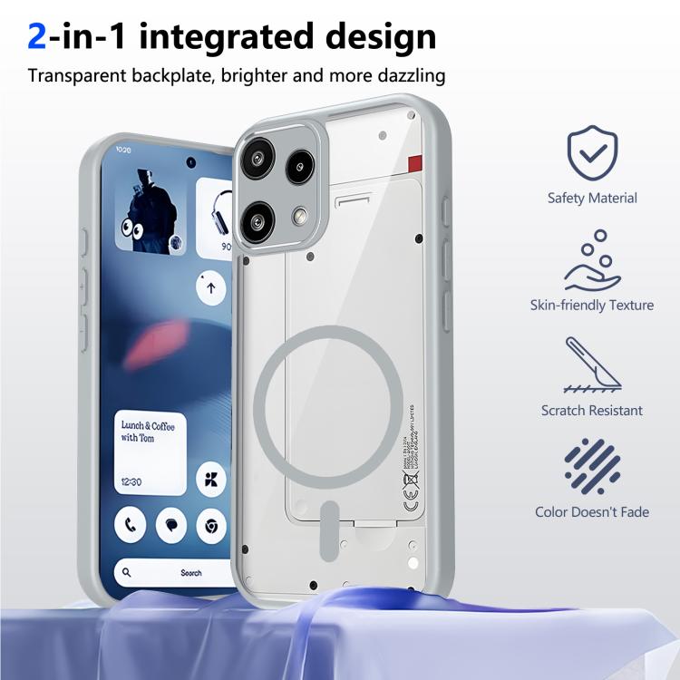 For Nothing Phone 3a Lite Matte PC Skin-feel Magnetic Shockproof Phone Case