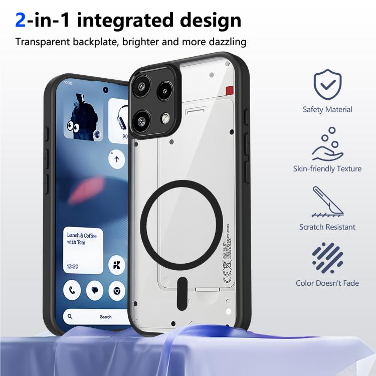 For Nothing Phone 3a Lite Matte PC Skin-feel Magnetic Shockproof Phone Case