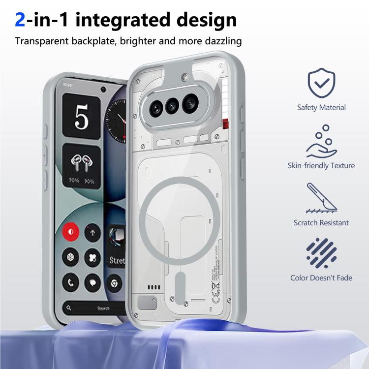 For Nothing Phone 4a Matte PC Skin-feel Magnetic Shockproof Phone Case
