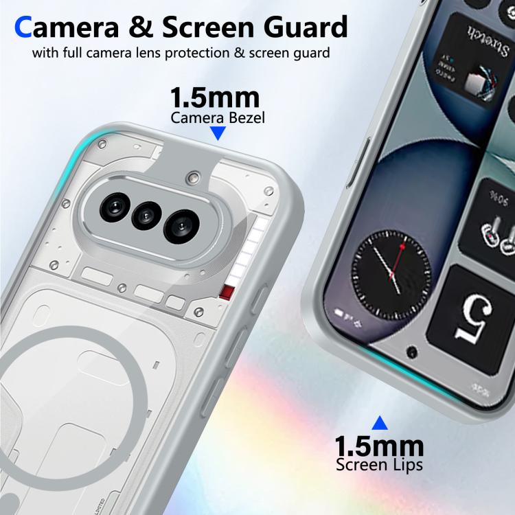 For Nothing Phone 4a Matte PC Skin-feel Magnetic Shockproof Phone Case