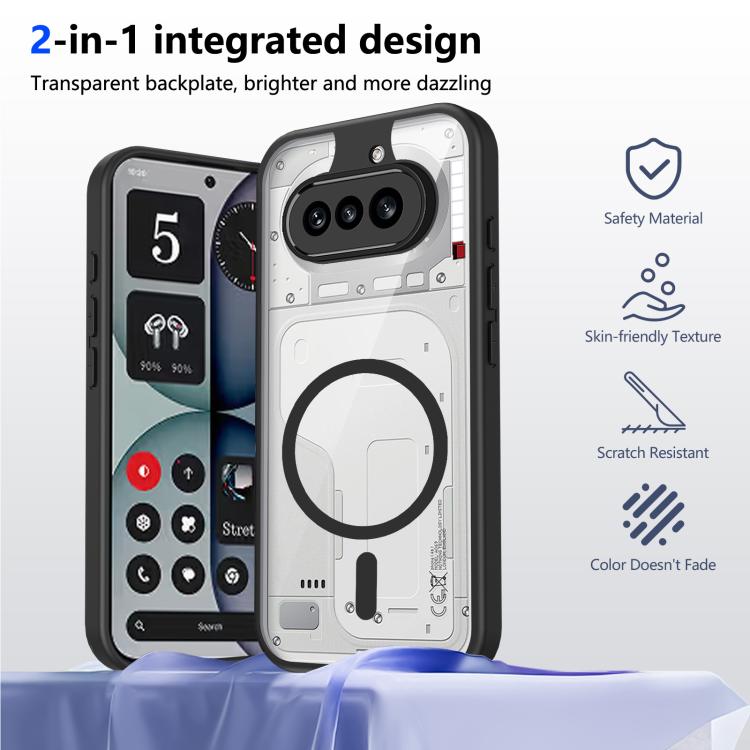 For Nothing Phone 4a Matte PC Skin-feel Magnetic Shockproof Phone Case