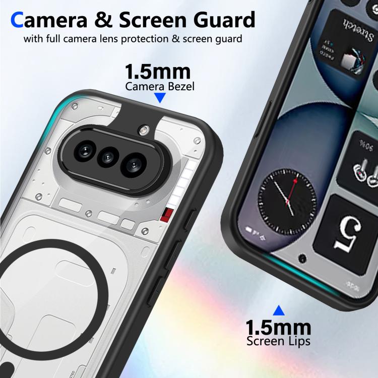 For Nothing Phone 4a Matte PC Skin-feel Magnetic Shockproof Phone Case