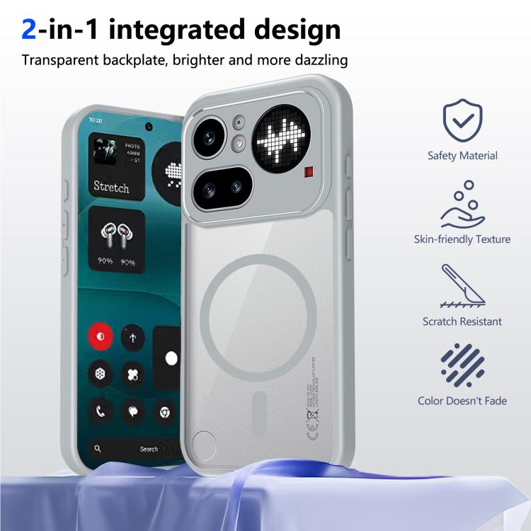 For Nothing Phone 4a Pro Matte PC Skin-feel Magnetic Shockproof Phone Case