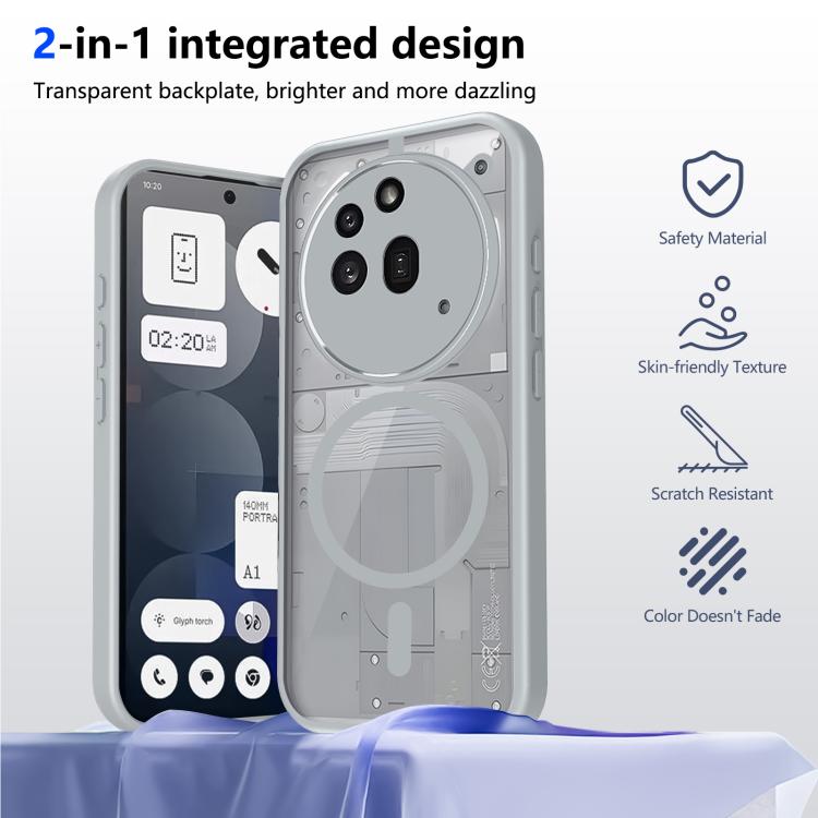 For Nothing Phone 3a Pro Matte PC Skin-feel Magnetic Shockproof Phone Case