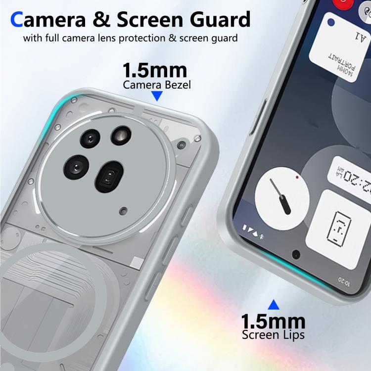 For Nothing Phone 3a Pro Matte PC Skin-feel Magnetic Shockproof Phone Case