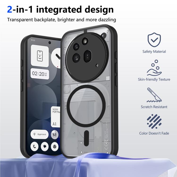 For Nothing Phone 3a Pro Matte PC Skin-feel Magnetic Shockproof Phone Case