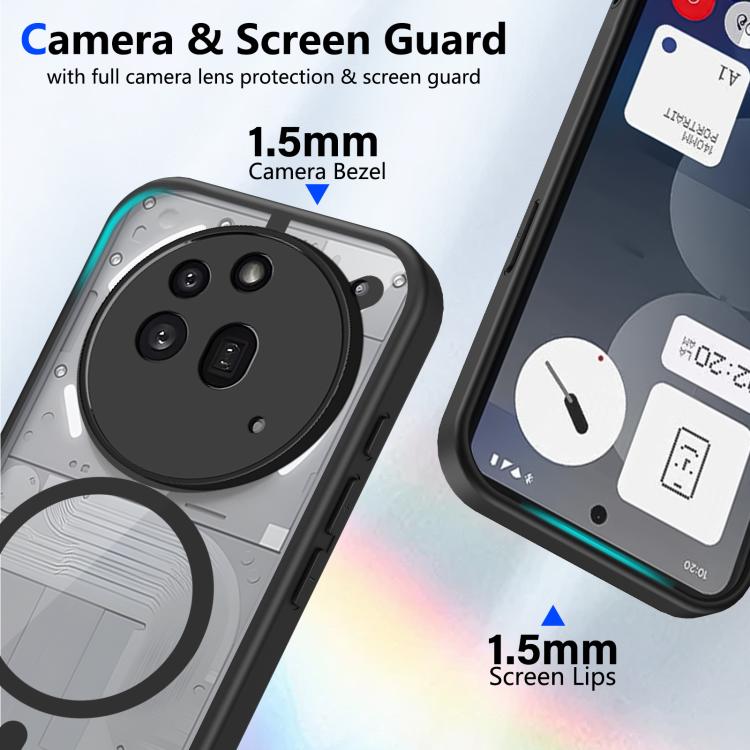 For Nothing Phone 3a Pro Matte PC Skin-feel Magnetic Shockproof Phone Case