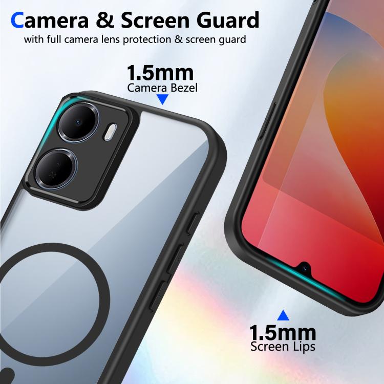 For Redmi 15a 5G Matte PC Skin-feel Magnetic Shockproof Phone Case