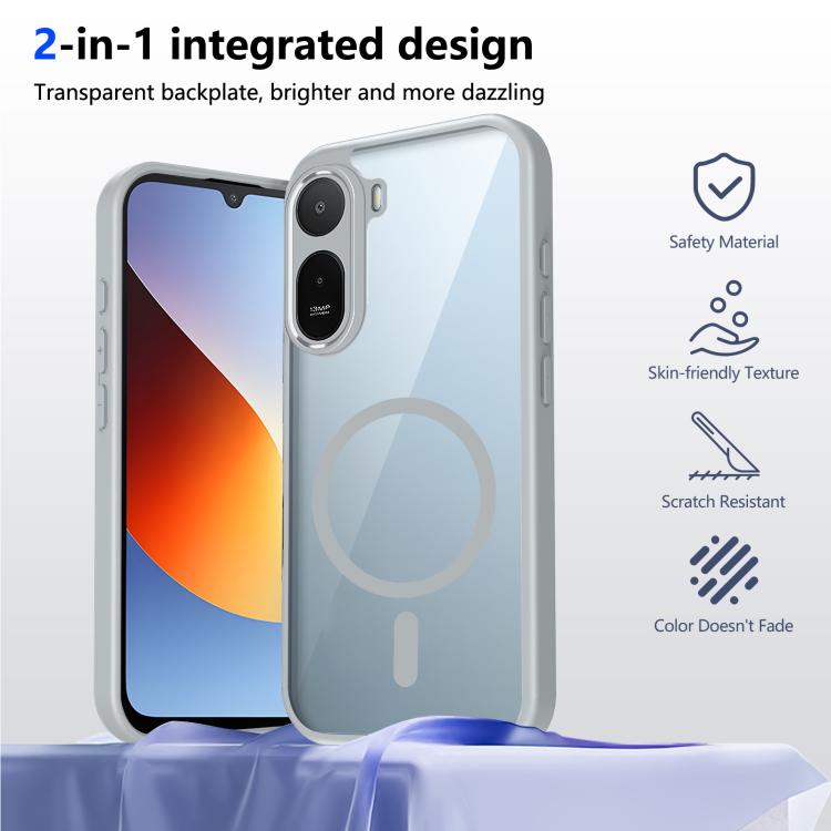 For Redmi A7 Pro / Poco C85x Matte PC Skin-feel Magnetic Shockproof Phone Case