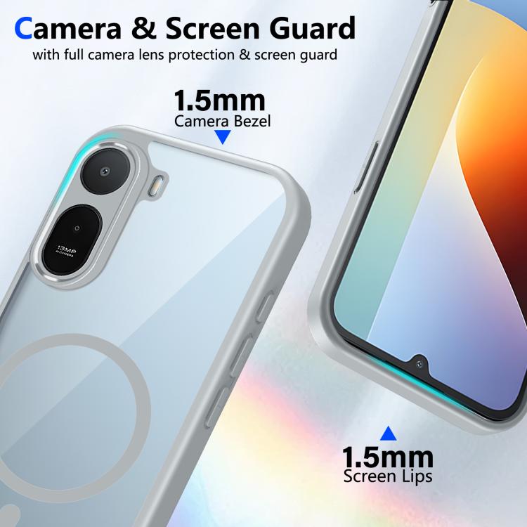 For Redmi A7 Pro / Poco C85x Matte PC Skin-feel Magnetic Shockproof Phone Case