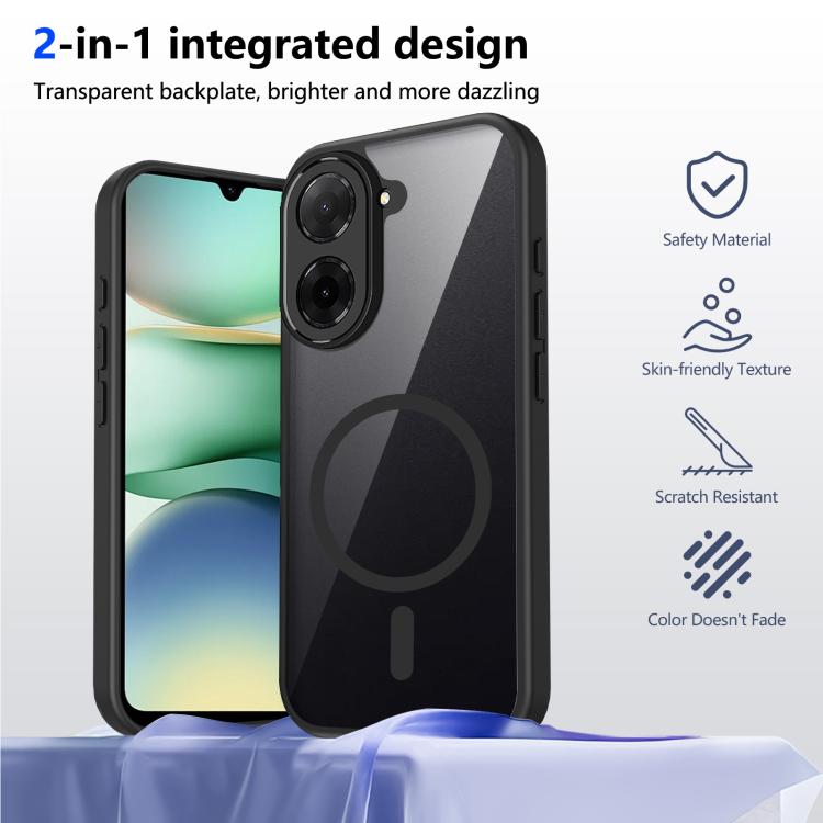 For Redmi 15C 5G / 4G Global 171mm Matte PC Skin-feel Magnetic Shockproof Phone Case