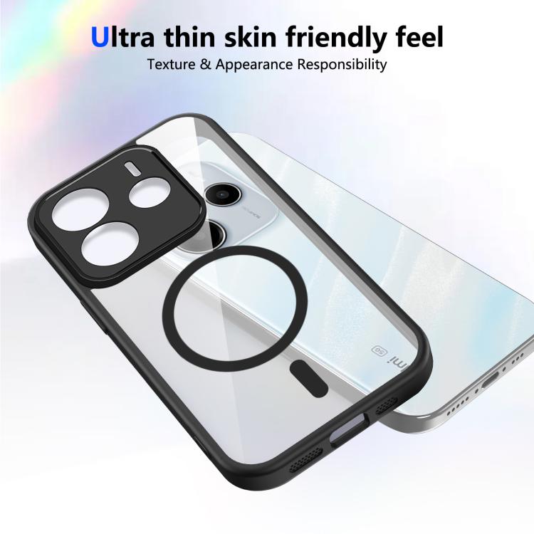 For Redmi Note 14 5G Matte PC Skin-feel Magnetic Shockproof Phone Case