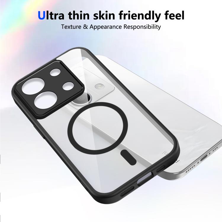 For Redmi Note 13 4G Matte PC Skin-feel Magnetic Shockproof Phone Case