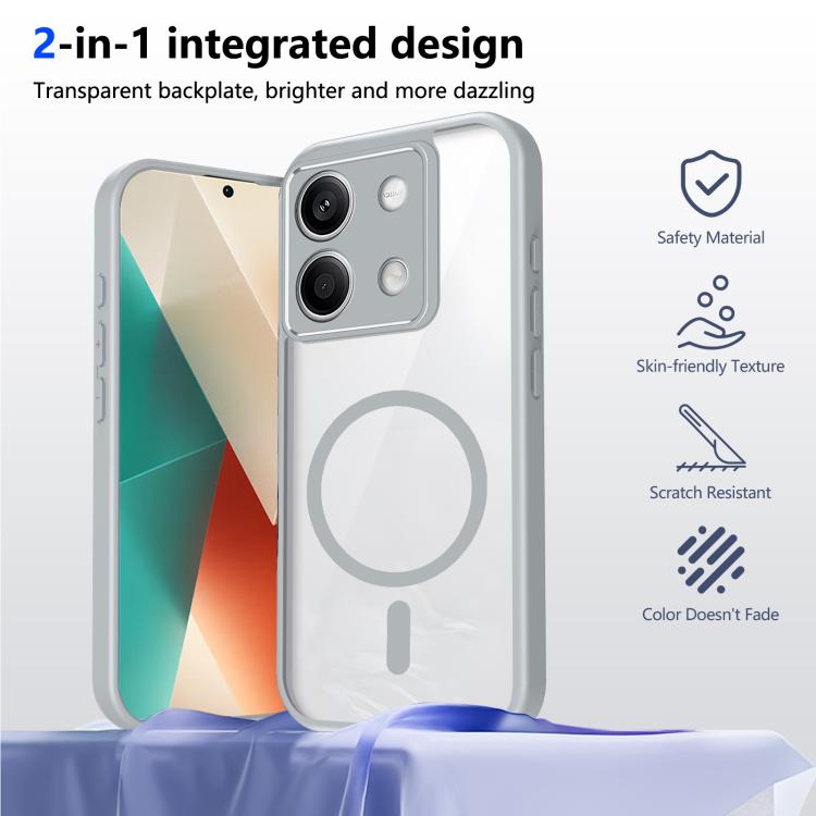 For Redmi Note 13 Pro 5G Matte PC Skin-feel Magnetic Shockproof Phone Case
