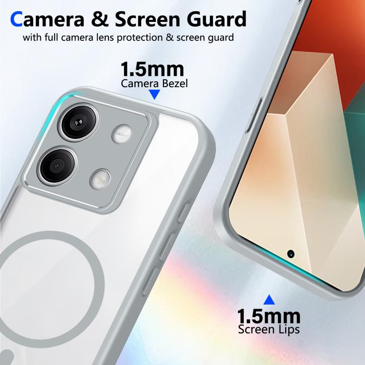 For Redmi Note 13 Pro 4G Matte PC Skin-feel Magnetic Shockproof Phone Case