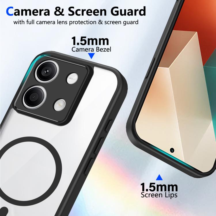 For Redmi Note 13 Pro 4G Matte PC Skin-feel Magnetic Shockproof Phone Case