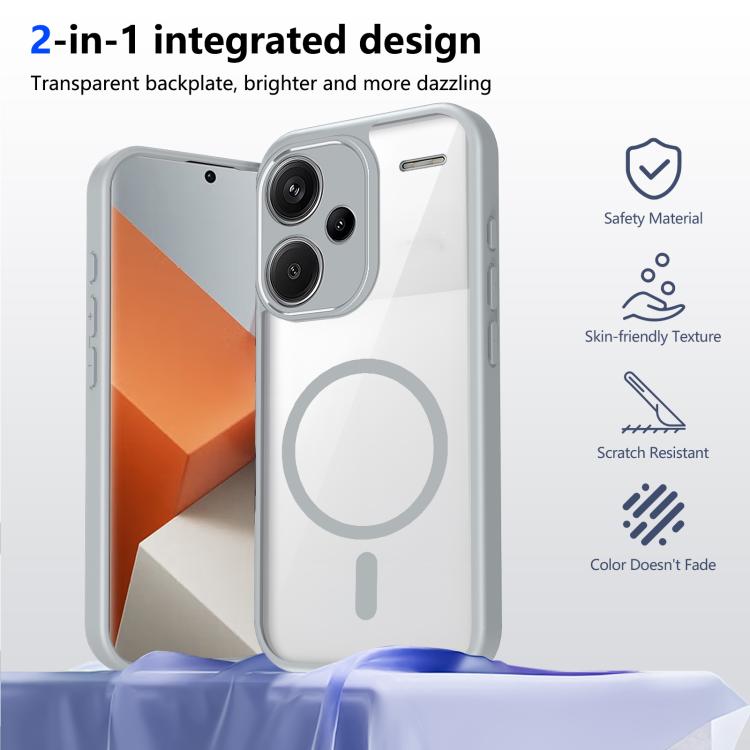 For Redmi Note 13 Pro+ Matte PC Skin-feel Magnetic Shockproof Phone Case