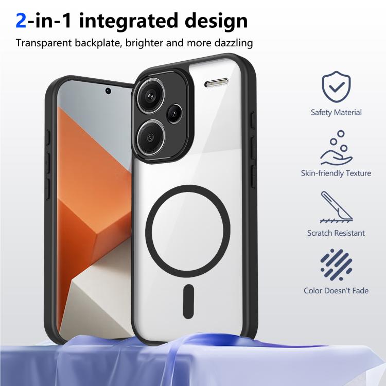 For Redmi Note 13 Pro+ Matte PC Skin-feel Magnetic Shockproof Phone Case