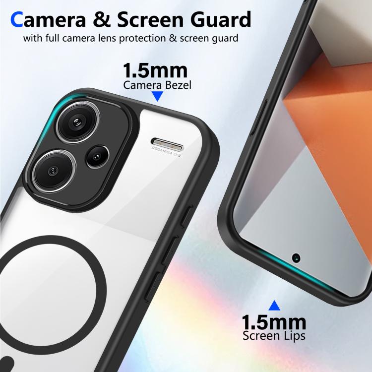 For Redmi Note 13 Pro+ Matte PC Skin-feel Magnetic Shockproof Phone Case