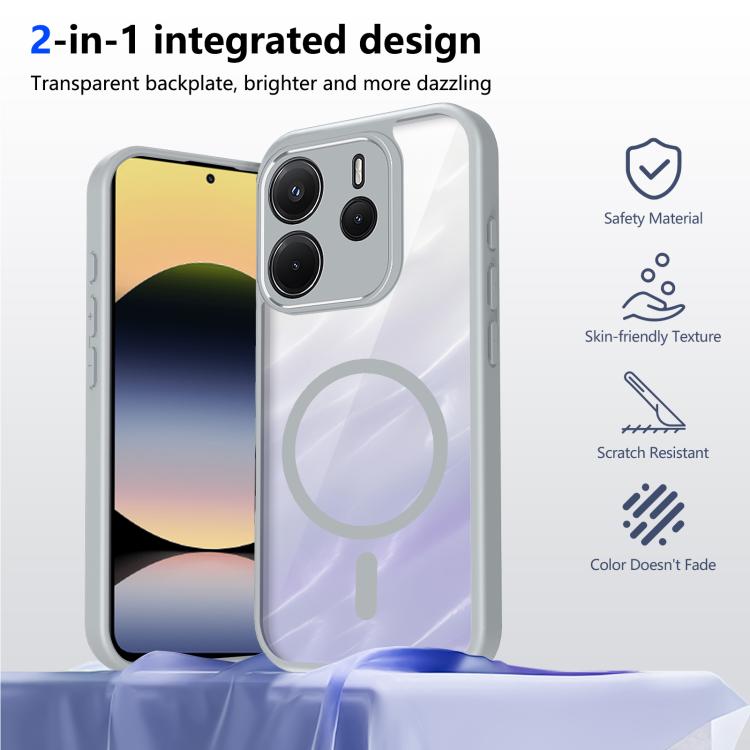 For Redmi Note 14 4G 163.25mm Matte PC Skin-feel Magnetic Shockproof Phone Case