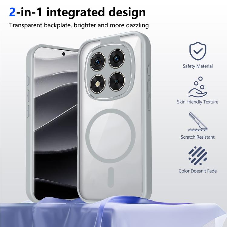 For Redmi Note 14 Pro+ 5G Matte PC Skin-feel Magnetic Shockproof Phone Case