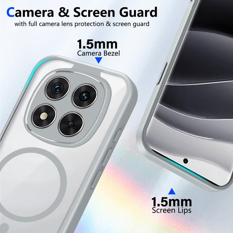 For Redmi Note 14 Pro+ 5G Matte PC Skin-feel Magnetic Shockproof Phone Case